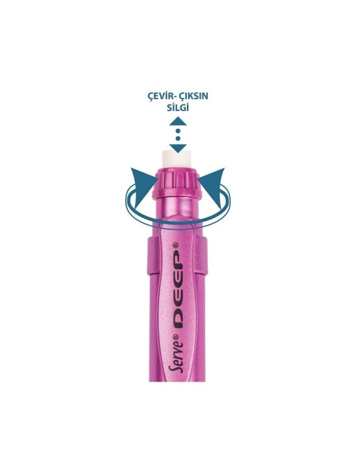 Serve Versatil Kalem Deep 0.7 Metalik Prenses Pembe