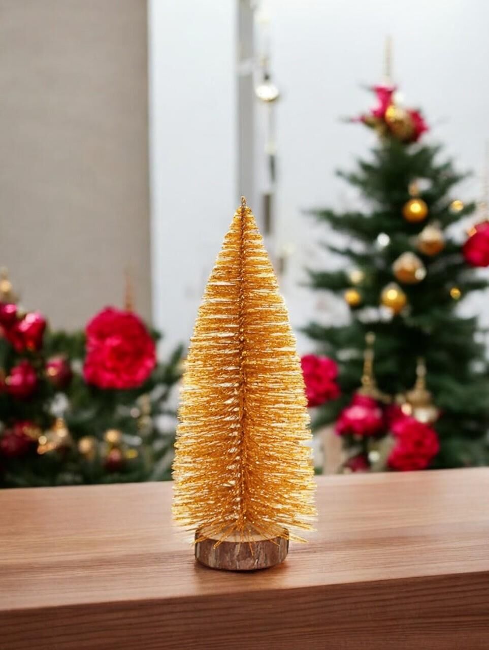 Astaş Dekoratif Mini Ağaç Simli Altın 20 Cm