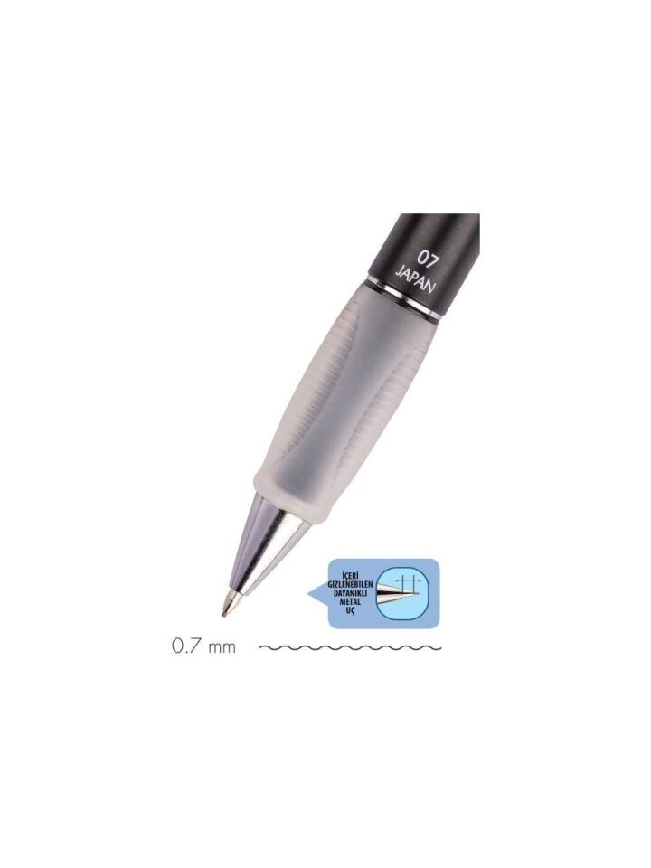 Serve Deep Mekanik Kurşun Kalem 07 Mm Metalik Met Mr Siyah