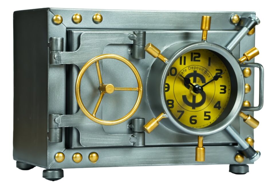 Taros Vintage Dikdörgen Saatli Metal Kasa Kumbara