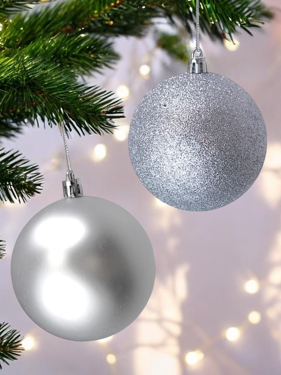 Astaş Yılbaşı Topu 10 Cm 6 Lı Gümüş