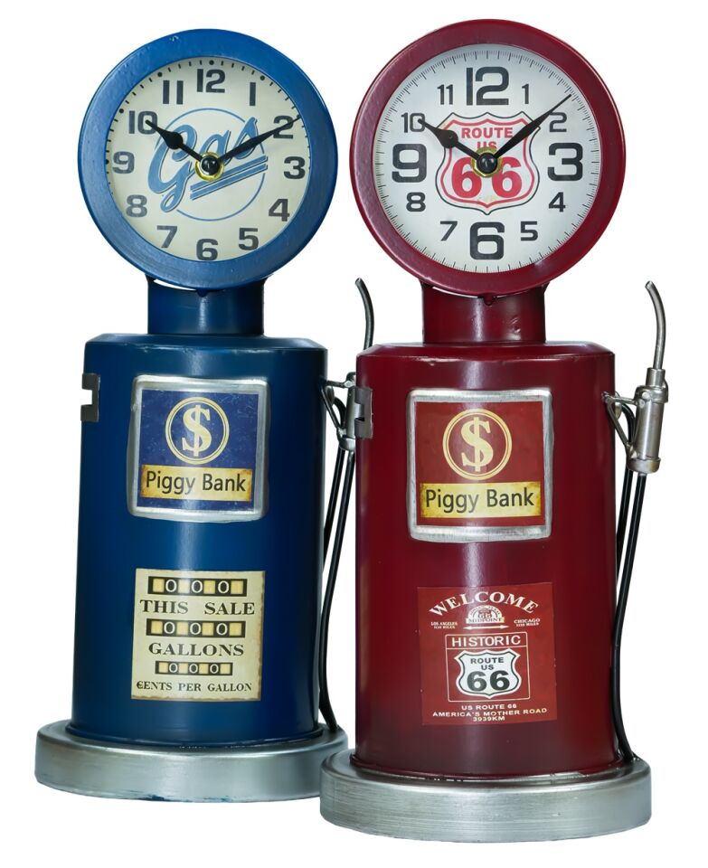 Taros Vintage Benzin İstasyonu Masa Üstü Saat
