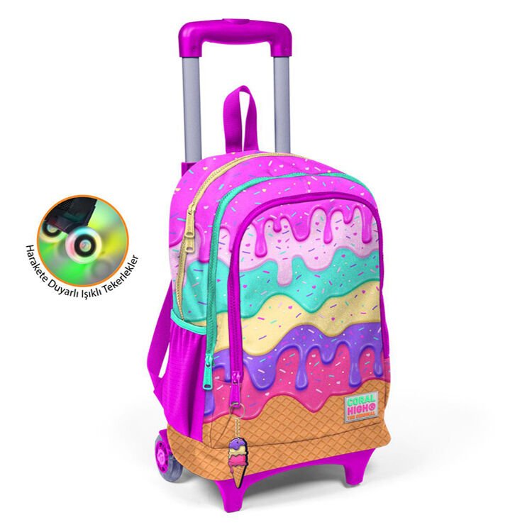 Yaygan Coral High Çekçek Sırt Çanta Işıklı Tekerlek 23931