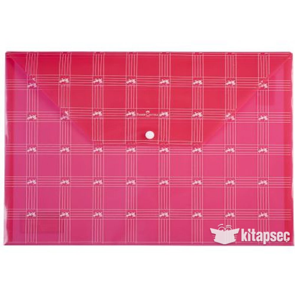 Faber-Castell Çıtçıtlı Dosya Desenli Kırmızı