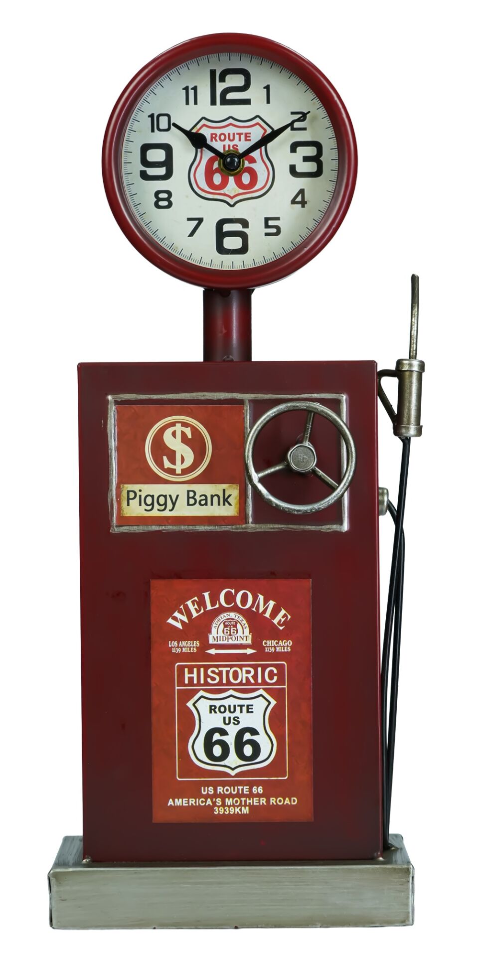 Taros Vintage Benzin İstasyonu Masa Üstü Saat