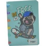 Taros Unick Color Free Dogs Renkli Halkalı A6 Not Defteri