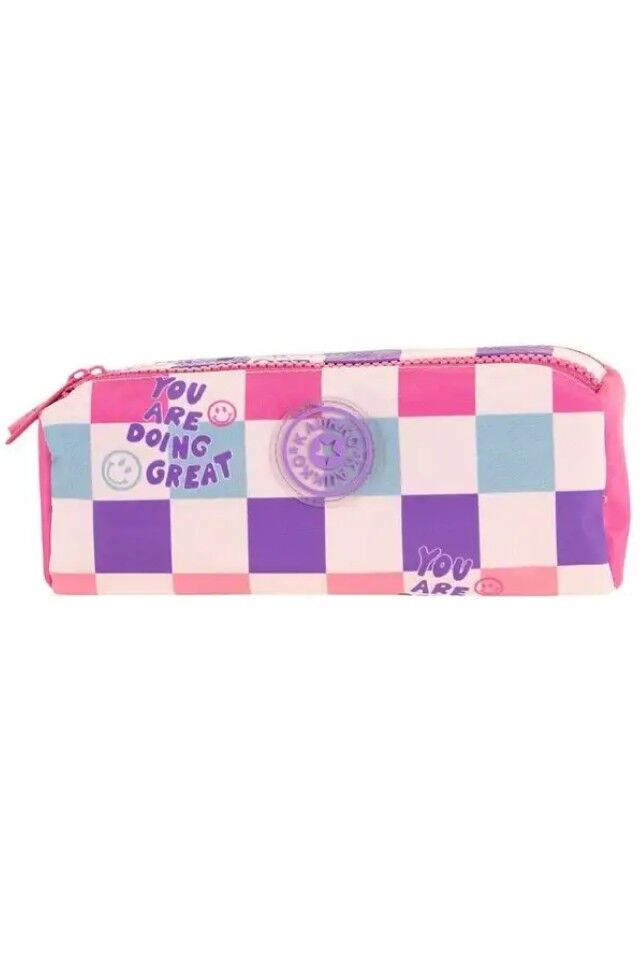 Kaukko Nature Soft Dual Kalem Çantası Pink Art