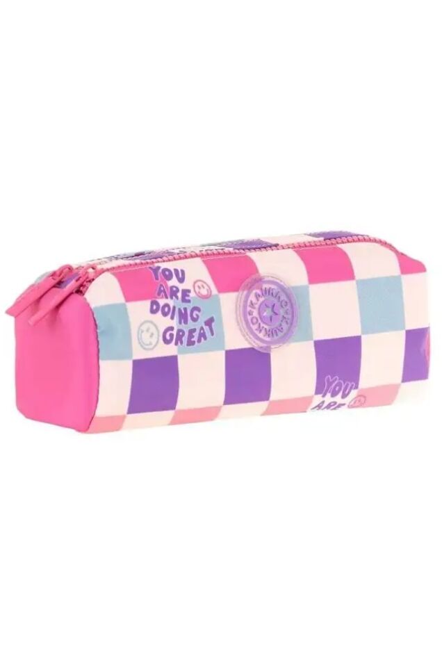 Kaukko Nature Soft Dual Kalem Çantası Pink Art