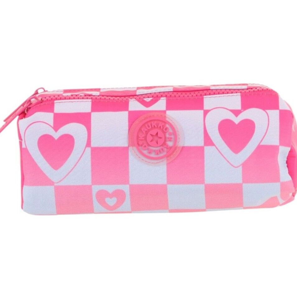 Kaukko Nature Soft Dual Kalem Çantası Pink Blue