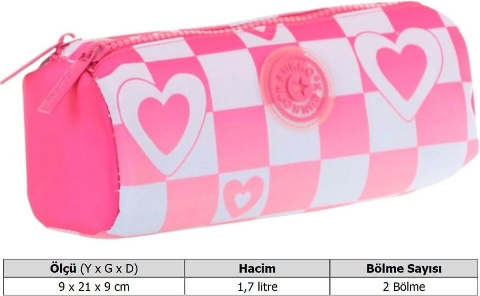 Kaukko Nature Soft Dual Kalem Çantası Pink Blue