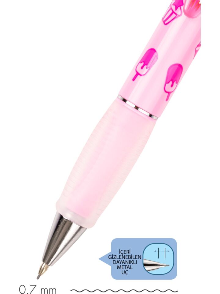 Serve Deep Mekanik Kurşun Kalem 07 Mm Tatlı Serisi Pastel Pembe