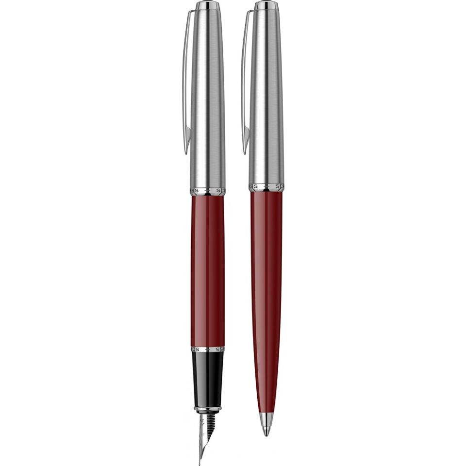 Scrikss 78 Dolmakalem - Tükenmez Kalem 2 Li Set Bordo
