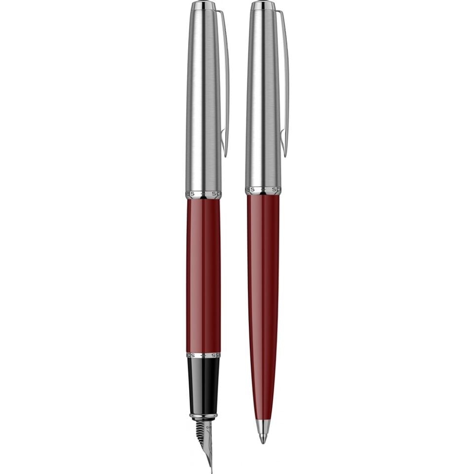 Scrikss 78 Dolmakalem - Tükenmez Kalem 2 Li Set Bordo
