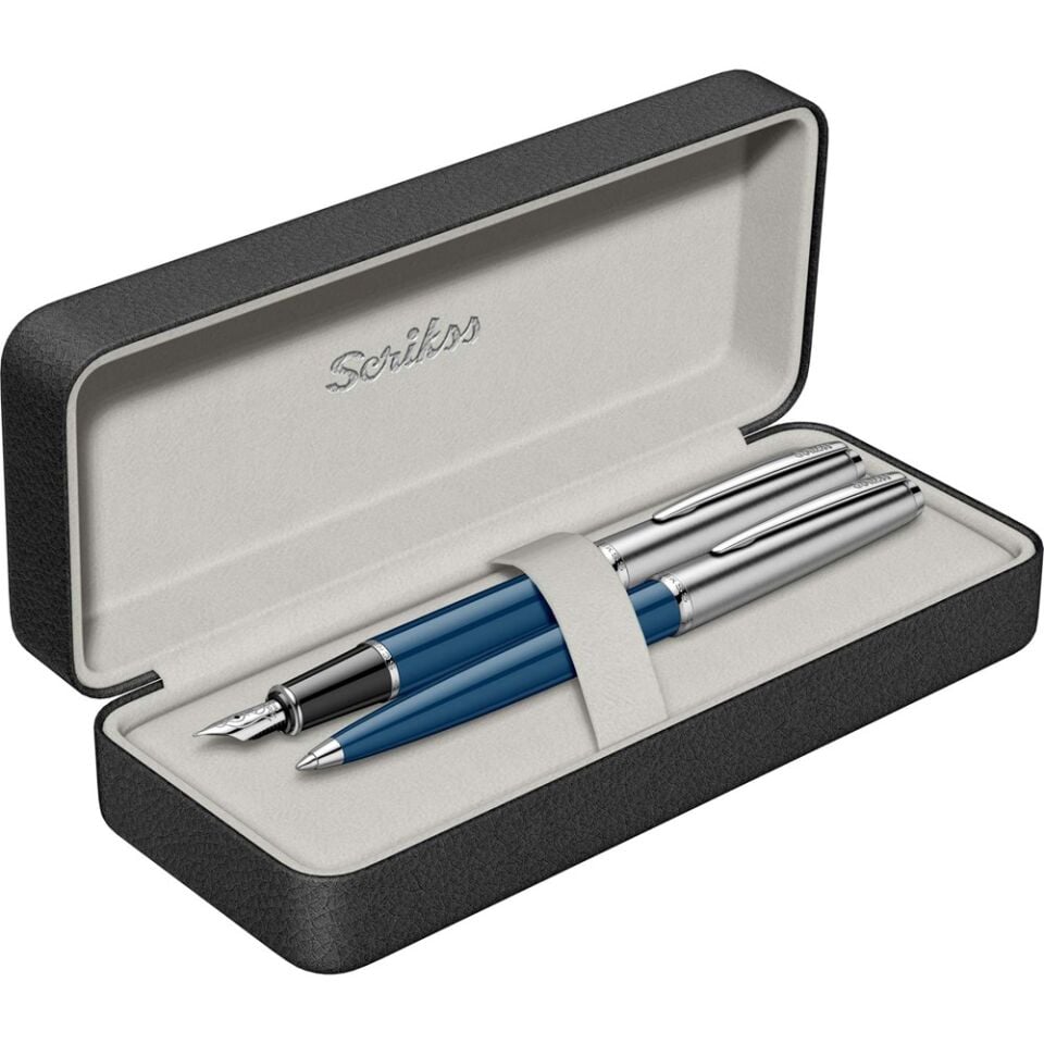 Scrikss 78 Dolmakalem - Tükenmez Kalem 2 Li Set Lacivert