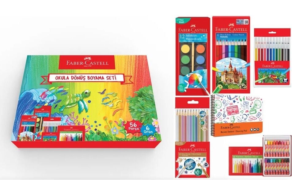 Faber-Castell Okula Dönüş Boyama Seti