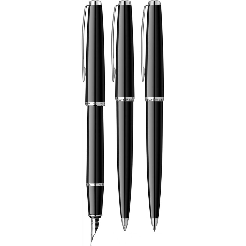 Scrikss 33 Dolmakalem - Tükenmez Kalem - Versatil 3 Lü Set Siyah