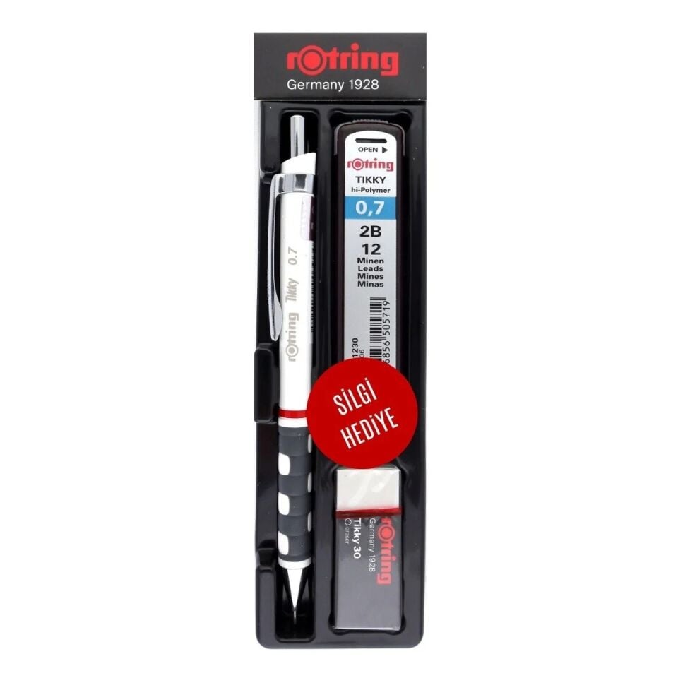 Rotring Tikky Min Silgi 3 Lü Okul Seti- 0.7 Beyaz
