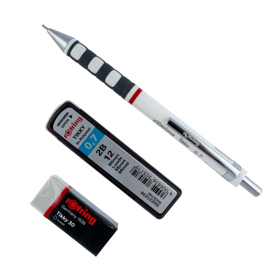 Rotring Tikky Min Silgi 3 Lü Okul Seti- 0.7 Beyaz
