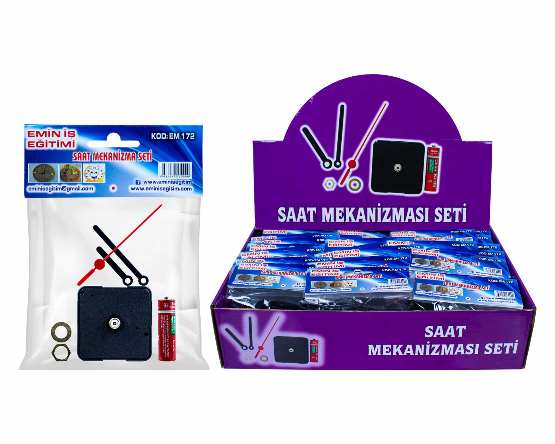 Emin İş Eğitimi Saat Mekanizması Seti