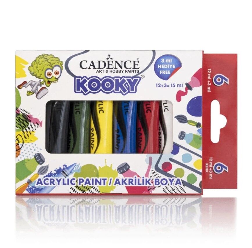 Cadence Kooky Akrilik 6 Lı Set Opak 15 Ml