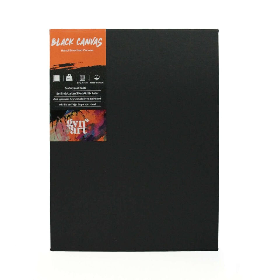 Güven Art Siyah Tuval 18x24 Cm