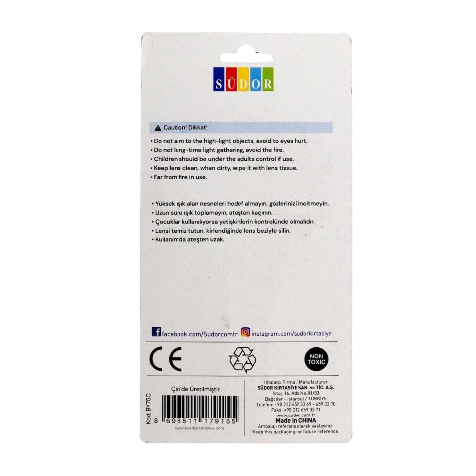 Südor Büyüteç Cam Blisterli 75 Mm