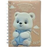 Taros Unick Color Happy Bear Kabartmalı A5 Defter