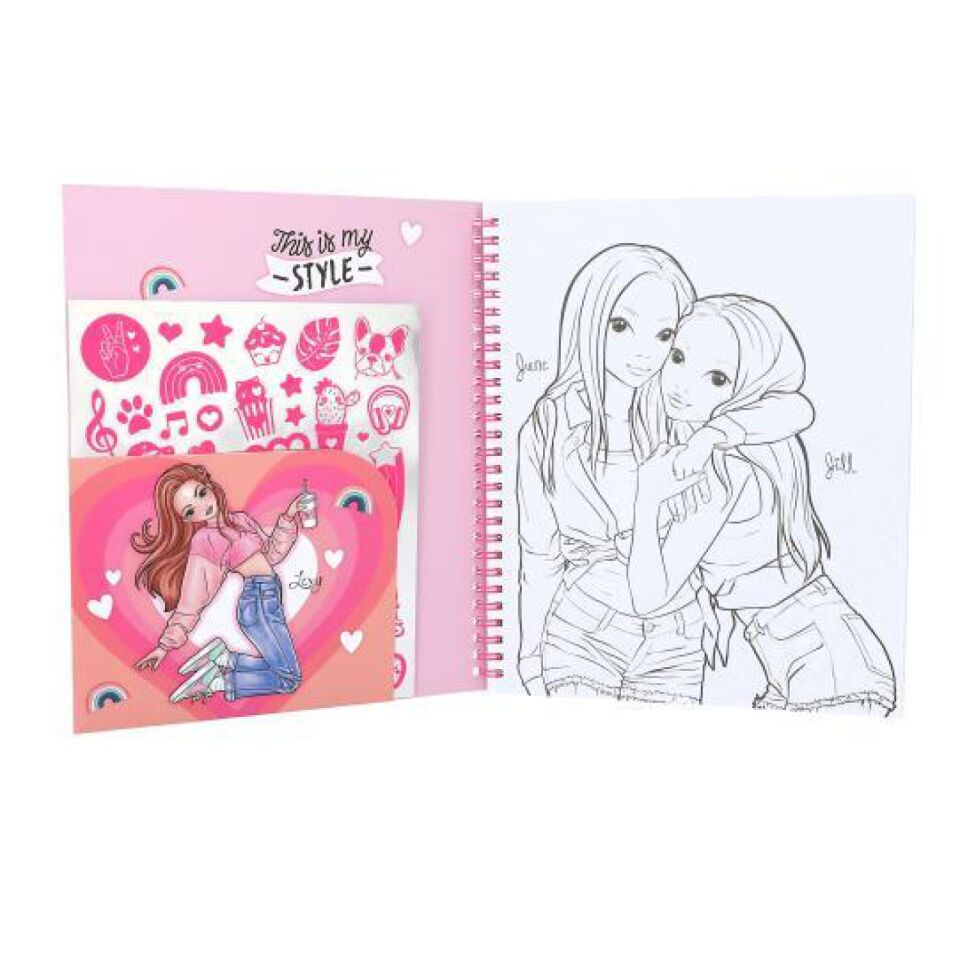 Top Model Colouring Book With Reversible Sequins