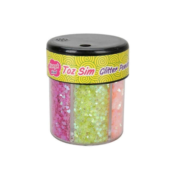 Bu-Bu Yıldızlı Kalpli Pul Toz Sim 80 Gr