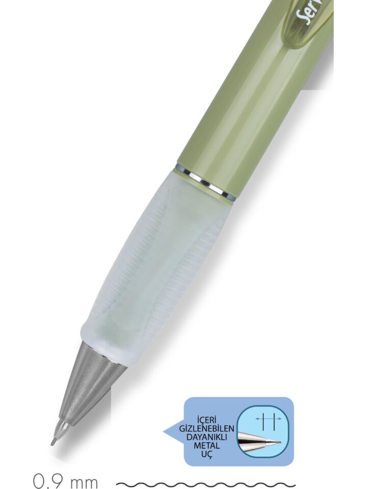 Serve Deep Mekanik Kurşun Kalem 09 Mm Yaprak Yeşili