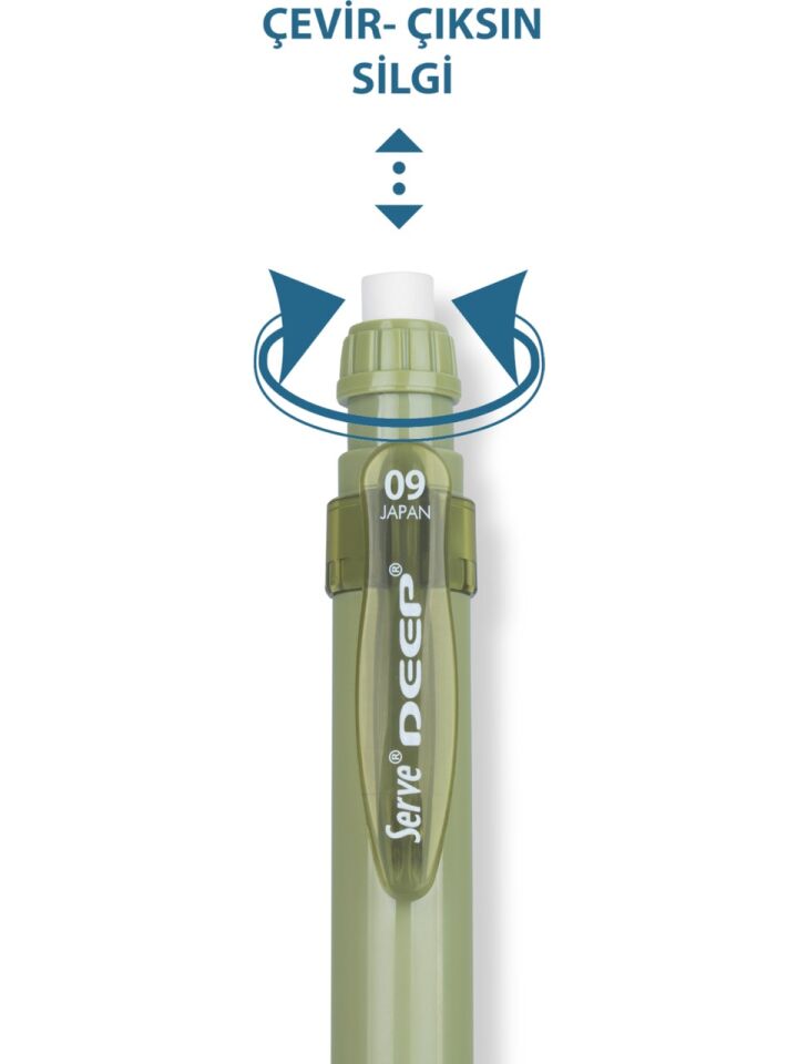 Serve Deep Mekanik Kurşun Kalem 09 Mm Yaprak Yeşili