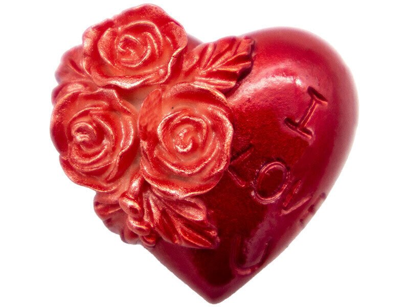 KmyI Love You Kalp Silikon Kalıbı Gül-03