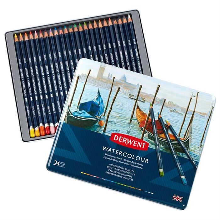 Derwent Watercolour 24 Lü Set Metal Kutu