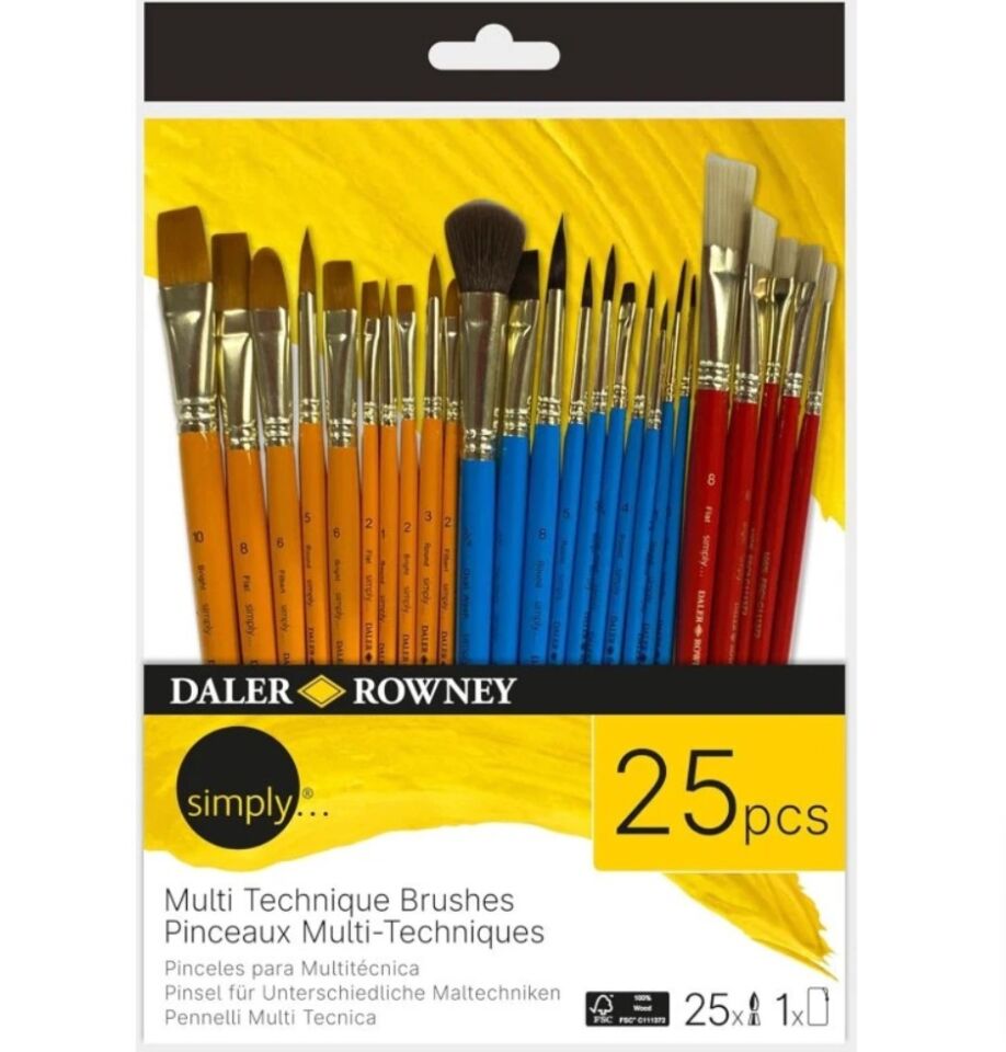 Daler Rowney Simply Ultimate Mixed Media 25 Li Brush Fırça Seti