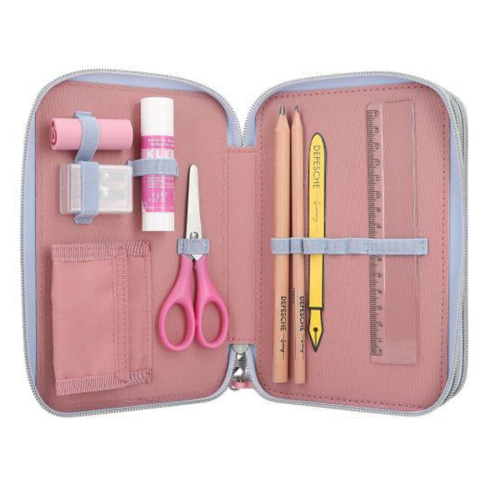Top Model Triple Pencil Case With Application Team Teddy