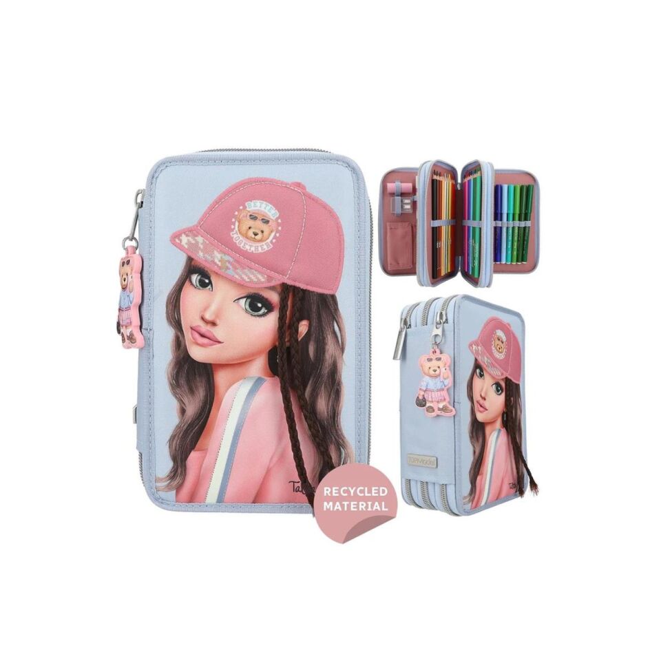 Top Model Triple Pencil Case With Application Team Teddy