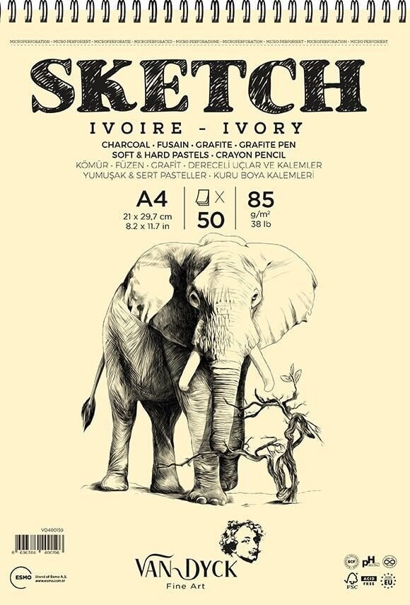 Van Dyck Skecth Çizim Blok A4 85 Gr Dokulu 50 Yp