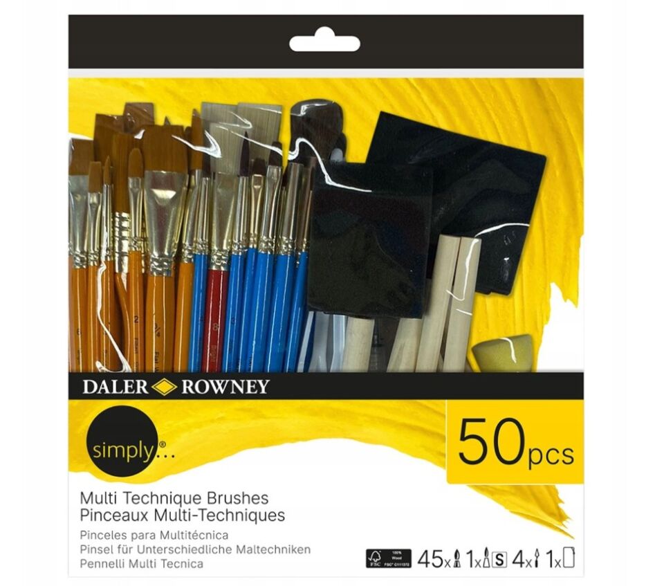 Daler Rowney Simply Ultimate Mixed Media 50 Li Brush Fırça Seti