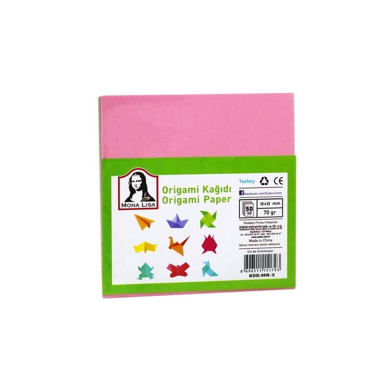 Mona Lisa Origami Kağıdı 12x12 70G 50 Yaprak