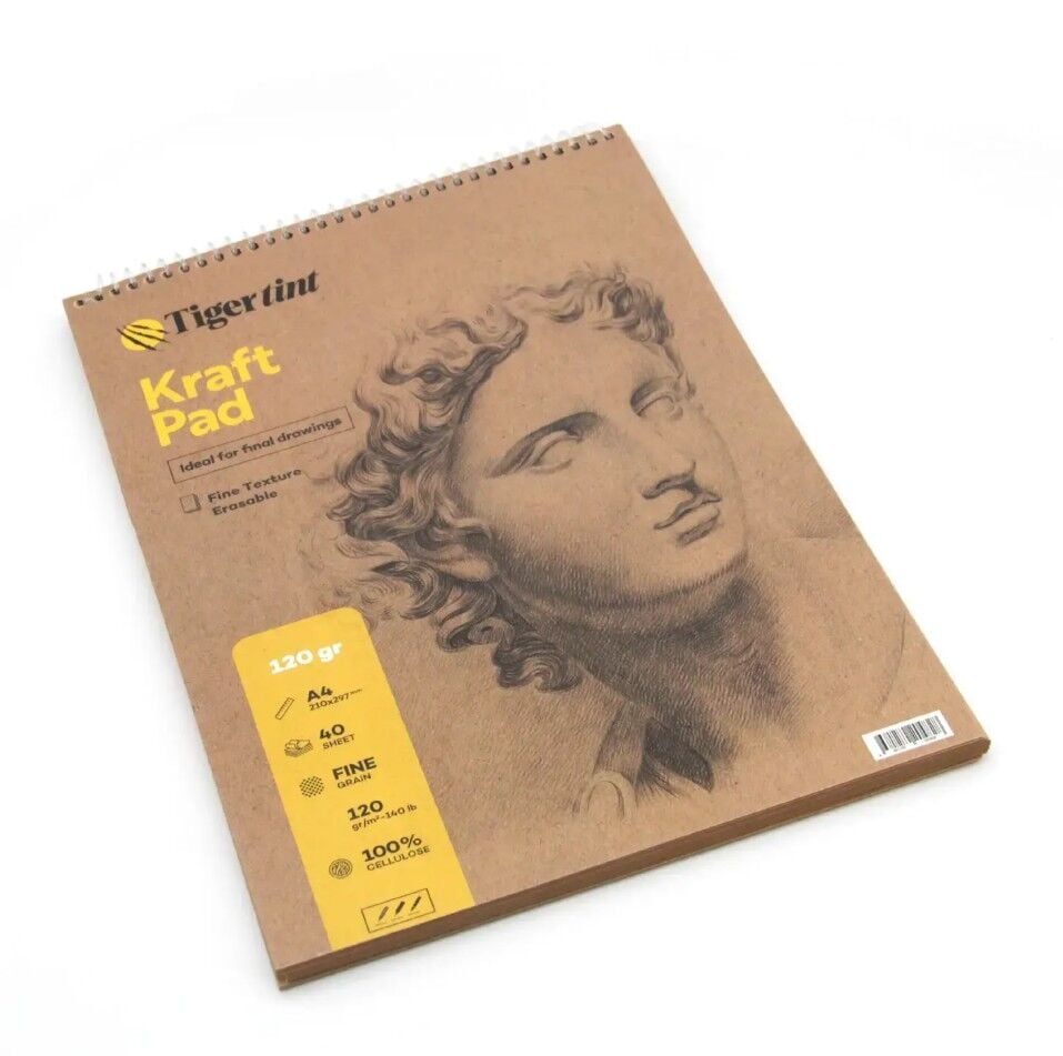 Güven Art Tigertint Eskiz Defteri Kraft A4 120 Gr 40 Yaprak