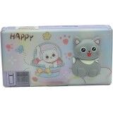 Taros Unick Color Happy Cat Figürlü Geniş Kalem Kutu