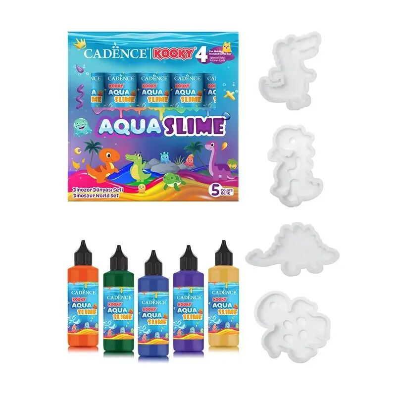 Cadence Kooky Aquaslime Dinazor Dünyasıi Set 5x90 Ml