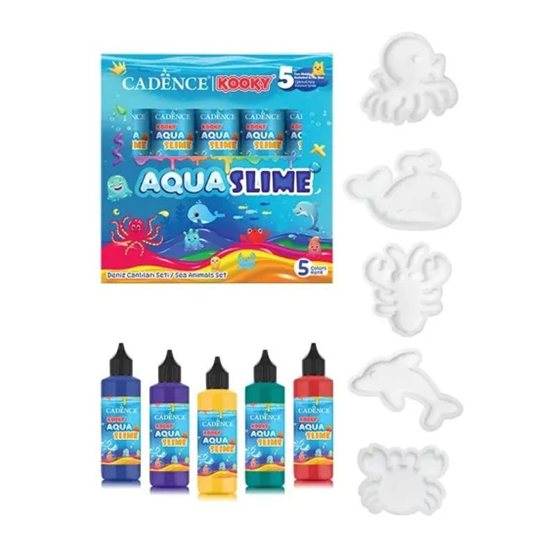 Cadence Kooky Aquaslime Deniz Canlıları Seti 5x90 Ml