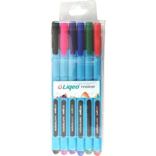 Liqeo Fineliner Kalem 6'Lı Pvc