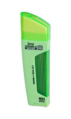 Serve Duble Mekanik Kurşun Kalem Ucu-Silgili 05 Mm Elma Yeşili