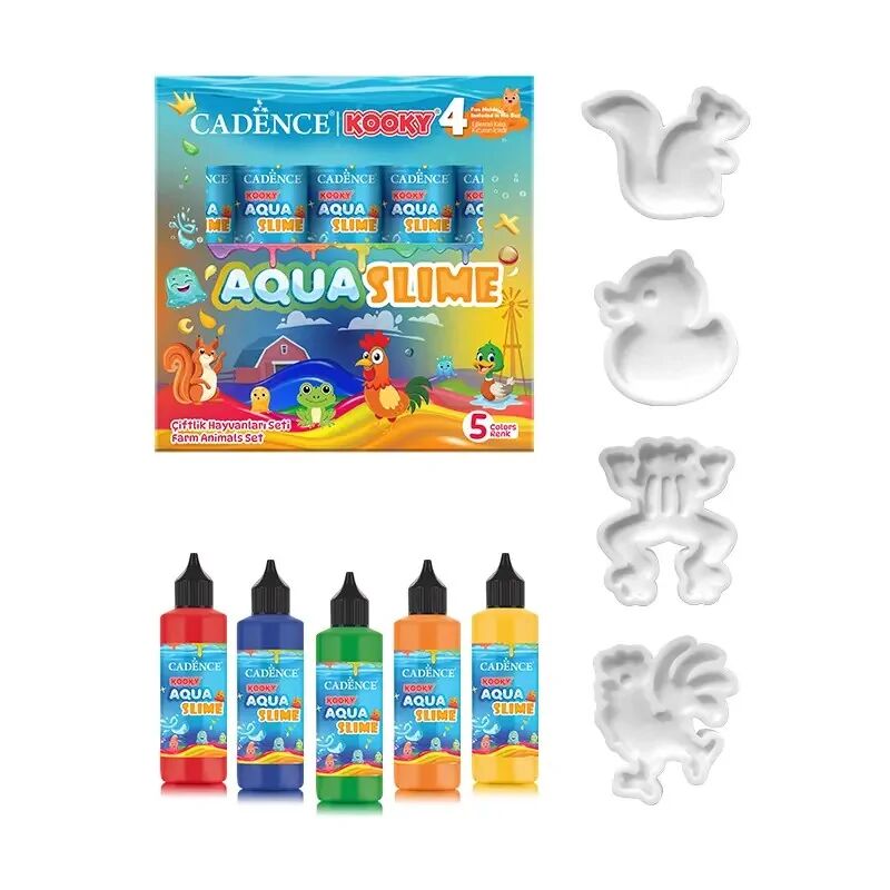 Cadence Kooky Aquaslime Çiftlik Haynvaları Seti 5x90 Ml