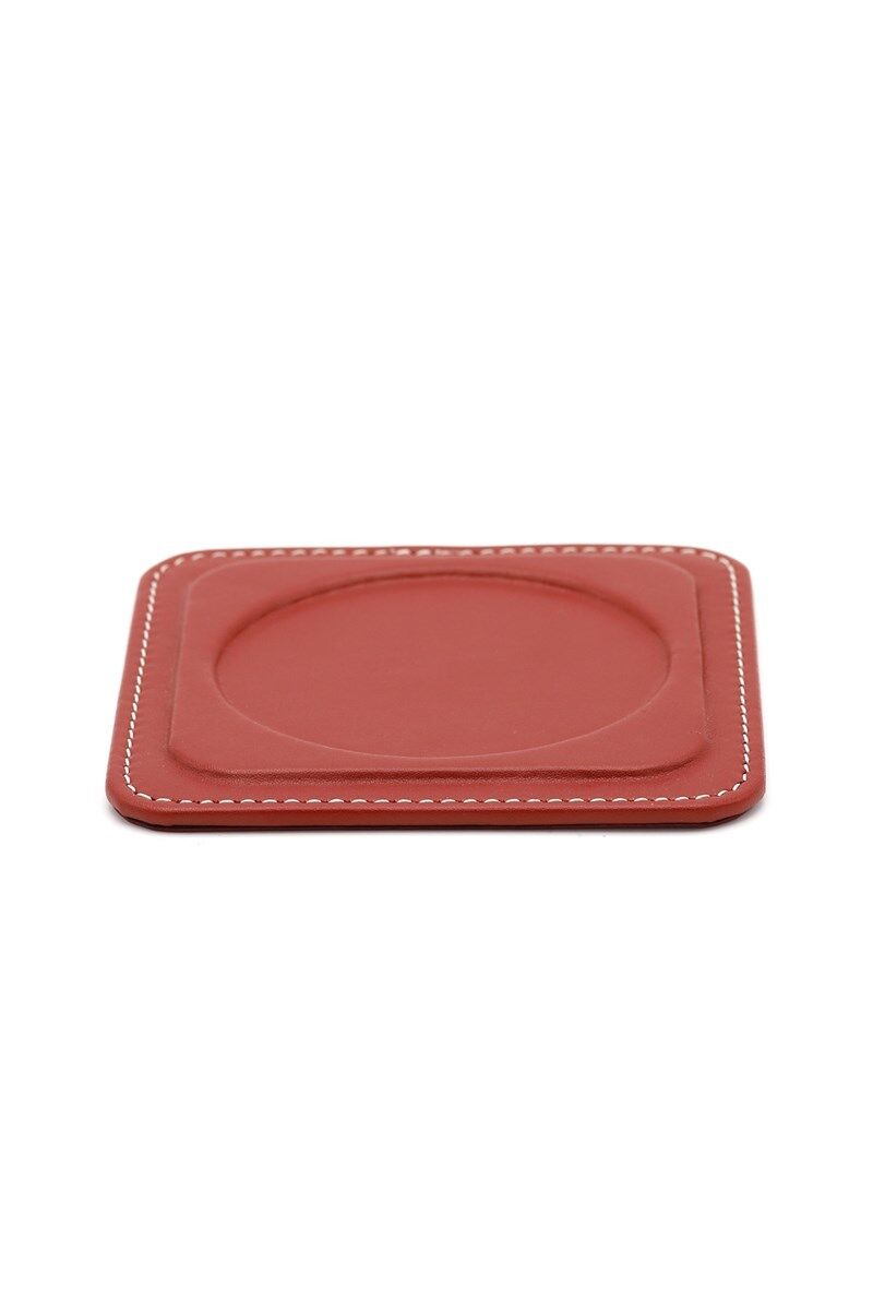 2K Bardak Altlığı Masa Üstü Yuvarlak 120-6 Kırmızı 11x11 Cm