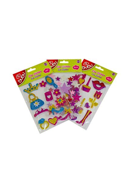 Bu-Bu Eva Sticker Simli Prenses