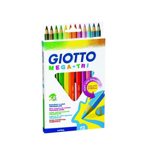 Giotto Mega Tri Kuru Boya Kalemi Asklılı Paket 12 Li