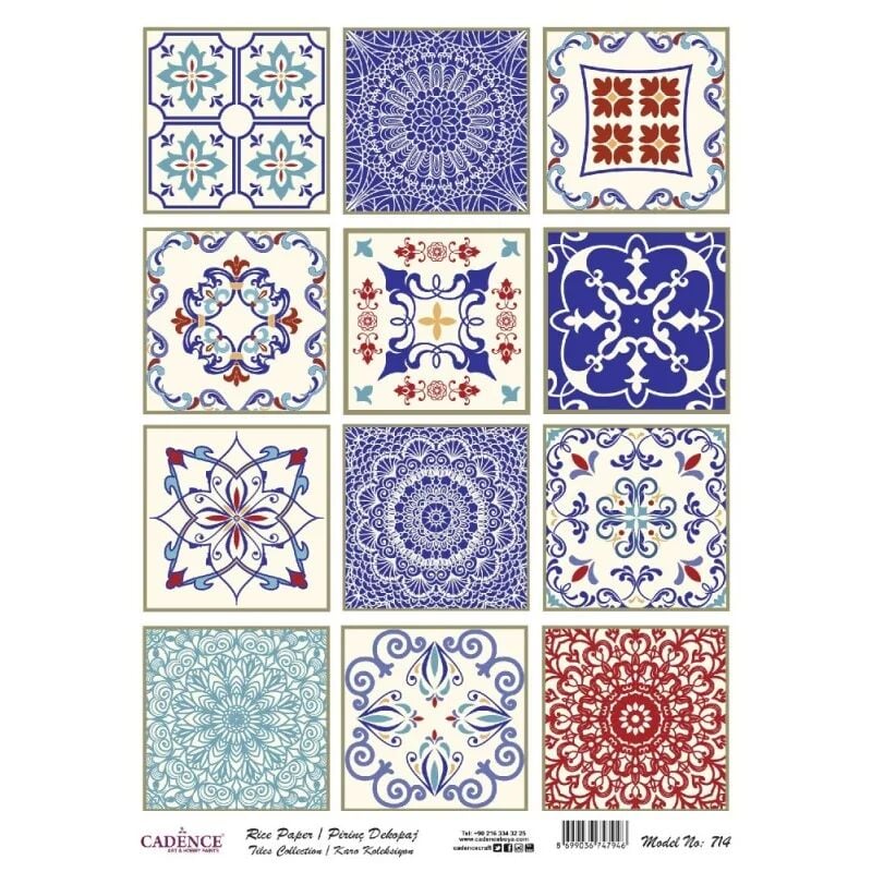 Cadence Pirinç Kağıt Karo Seri Model 714 30x42